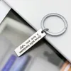 Key Rings Fashion Keychain Keet Graved Drive SAFE Je t'aime cadeau de portefeuille pour les couples copine Boyfriends Key Chain Rings Key Ho