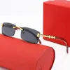 Lyxdesigner högkvalitativa solglasögon 20% rabatt på benframlösa modetrend trä Glasseskajia