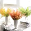 Decorative Flowers 1Pc Simulated Leaves Handfeel Fern Leaf Imitation Micro Landscape Export Indoor Plant Wall Artificial Flower