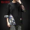 T-shirts pour hommes RUIHUO Demi manches Lin Coton T pour hommes Vêtements Harajuku Tee Summer Streetwear Hip Hop 5XL Arrivées 230310