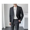 Costumes pour hommes 2023 printemps automne Blazer hommes décontracté tricot mince costume vestes marque d'affaires Masculino mâle solide ensembles G27