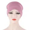 Bonnets Bonnet/Crâne Casquettes Turban Chapeaux Pour Femmes Solide Coton Chimiothérapie Cancer Chimiothérapie Grille Amie Femme Soeur Usage Quotidien