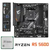 Gigabyte B550M Aorus Elite AM4 Motherboard with AMD Ryzen 5 5600 AM4プロセッサR5 5600 Ryzen Kit 3200MHz 16GB RAM NEW