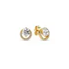 2023 Women's Sterling Silver Pandora Earrings Mother's Day Series Double-heart Shiny Halo Heart-shaped Earrings