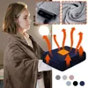 Couvertures Couverture Châle Chauffante Électrique USB Sans Fil Wrap Pour Femmes Soft Throw Flanelle Cape Chaude Voiture Chaise De Bureau Lavable En Machine