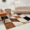 Carpets New Modern Fashion IG Living Room Rugs Checkerboard Senior Bedroom Large Area Decorative Carpet Thickening Trendy Art Floor Mat W0413