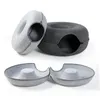 Cat Toys Donut Tunnel Bed Pets House Natural Felt Cave Round Wool för små hundar Interaktiv lek Toy 230309