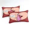 Ensembles de literie amour coeur ensemble rose filles housse de couette rouge linge de lit dessin animé enfants adolescents maison Textile literie