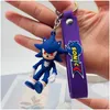 Anime manga supersonische sonic pvc keychain cartoon paar tas hanger student cadeau drop -levering speelgoed geschenken actie figuren film gam dhfsb