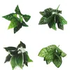 Dekorativa blommor 2st Garden Simulation Green Plant Potted Flower Leaf Dörr Bakgrundsdekoration Material Singel