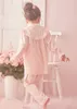 Pyjamas kinderen meid lolita roze pyjama sets.turndown kraag topspants.vintage peuter kinderen pyjama's set.royal stijl slaap loungewear 230310