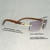 48% de réduction strass bois naturel sans monture hommes lunettes carrées en bois rétro pierre nuances Oculos lunettes pour Club SummerKajia nouveau