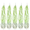 Decorative Flowers Artificial Plants Plastic For Wall Indoor Hanging Baskets Wedding Garland Decor 5 Pcs Single