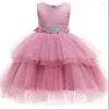 Mädchen Kleider Baby Mädchen Spitze Blumen Kleid Kinder Ballkleid Elegante Party Tutu Weihnachten Vestidos Kostüm Prinzessin Kinder Kleidung