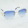 10% de descuento en gafas de sol Vintage para hombre Diseñador de marca Decoración del festival Gafas Carter de moda Tonos ovalados sin montura de metal para mujer Kajia Nuevo