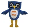 Adult size Lovely Blue Owl Mascot Costume Halloween Christmas Fancy Party Dress Cartoon Character Outfit Suit Carnival Unisex Adults Outfit