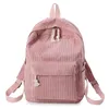 School Bag Backpack Corduroy Design Backpacks For Teenage Girls Striped Rucksack Travel s Soulder Mochila 230310