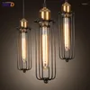 Hängslampor iwhd retro industriell lampa för sovrum vintage lampor e27 glödlampor edison hängande hem belysning lamparas