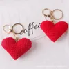 Keychains Keychain Pure Hand Break Love Hanghangbrei Key Ring Lovely Peach Heart Mobiele telefoon Vriendin Bag