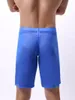 Underpants Mens Casual See Through Mesh Capri Boxer Shorts Solid Color Transparents Elastic Waistband For Sleepwear Loungewear