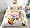 Sängkläder set Ocean Däcke Cover Set Style Cartoon Floral Water Color Beds For Girl Kids Home Textiles Microfiber Bed