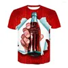 Men's T Shirts Classic Creative Pittorek 3D -skjorta Beach Fashion Comfort Neck Cartoon Casual för tonåringar