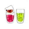 Wine Glasses 80/250ML Water Bottle Coffee Cup Heat-resistant Double Wall Glass Beer Handmade Mug Tea Whiskey Cups