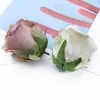 Decorative Flowers 50/100 Pieces Wholesale Artificial Wedding Background Wall Home Decor Scrapbook Roses Bride Brooch