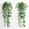 Dekorativa blommor 90 cm Artificial Green Dill Wall Hanging Silk Flower Ivy Rattan Home Decoration Vine Begonia Sweet Potato Watermelon