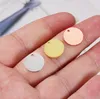 20pcs Lot Stainless Steel Round Charms Stamping Blank Tag Flat Medals Charms Pendants for Jewelry Making Findings DIY 20mm/25mm/30mm Size Hole 1.6mm
