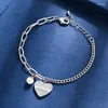 Braccialetti con ciondoli COCOM Catena a cuore d'amore per donna Lunghezza regolabile Zircone cubico Conchiglia Perla Gioielli femminili Regalo Amici