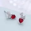 Stud Küpeler Zircon S925 Gümüş İğne Köpek Koreli Kore Versiyonu Sevimli Küçük Hayvanların Tam Küçük Taze