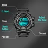 Wristwatches Wholesale Price Digital Men Watches Waterproof Sport Watch Outdoor With LED Backlight Timer Alarm Wristwatch Man P2029