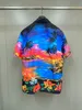 2023 Heren met korte mouwen shirt T-shirt Hawaiiaans strandprint Holiday Landscape Patroon los shirt