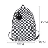 Schultaschen JOYPESSIE Mode Mädchen Plaid Rucksack Wasserdichte Freizeit Umhängetasche Frauen Laptop Mochila Büchertasche Reiserucksack für Frauen 230309