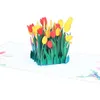 Cadeaubonnen 3D voor pop -up wenskaart tulpen bloem verjaardagskaart voor moeders valentines da z0310