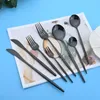 Dinnerware Sets Zoseil 36Pcs White Silver Cutlery Set Knife Dessert Fork Spoon Stainless Steel Tableware Party Kitchen Flatware