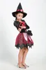 Mädchen Kleider Hexe Kleid Halloween Kostüme Für Mit Zauberstab Hut Kappe Party Cosplay Kleidung Kinder Cartoon Leistung