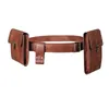 Midjepåsar Creative Vintage Belt Leather Plånbok Män packar Steampunk Double Pouch Bag 230310