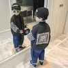 Cardigan 211y Baby Boy Casual Sweaters Jackets Sticked Kids Coats Fashion Children Ytterkläder Spring Fall Tjock tröja Rocken 230310