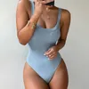 Lässige Kleider Strap Solid Bodycon Sexy Body Basic Weiß Sommer Bodysuit Frauen Tops Ärmellos Sheer Bodysuits Jumpsuit Slim 230308