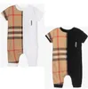 Zomer Baby Jongens Meisjes Plaid Rompertjes Katoen Pasgeboren Korte Mouw Jumpsuits Peuter Onesies Baby Kleding 0-24 Maanden