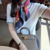 Scialli firmati Hangzhou Seta coreana che riduce l'età Sciarpa Sciarpa Collana da donna 100% 70 cm Regalo quadrato 4O9Z