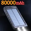 80000mAh Solar Power Bank Portable Charger USB Outdoor Large Capacity External Battery for iPhone Samsung Xiaomi