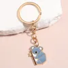 Anelli chiave Specistica portachiavi di animali da animale Panda Fox Rabbit Koala Key Ring Origami smalto catene chiave Gift Friendships for Women Men Handmad