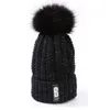 Beanies Beanie/Skull Caps Fashion Winter Sticked Hats Kvinnor tjocka varma mössa Skallies Kvinnlig stickbrev Bonnet Outdoor Riding Set