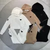 Mulheres Tracksuits Tracksuits Outono Inverno Sportswear Designer Down Sweatpants Two Piece Set Moda com Carta Invertida Top Tracksuit Tamanho