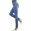 Kvinnors jeans kvinnor svarta jeans skjuter upp blyerts denim byxor damer vintage hög midja jeans avslappnad stretch mager mamma jean slim femme 230310
