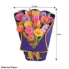 Presentkort 3D Pop Up Mothers Day Cards Gifts Floral Bouquet gratulationskort blommor för mamma fru födelsedag sympati bli bra tack kort z0310