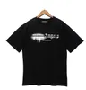 Camisetas masculinas 2023 camisetas Palms Palmangel City Designer Limited Jato de tinta Graffiti Impressão de letras Veleiro feminino Manga curta Casual